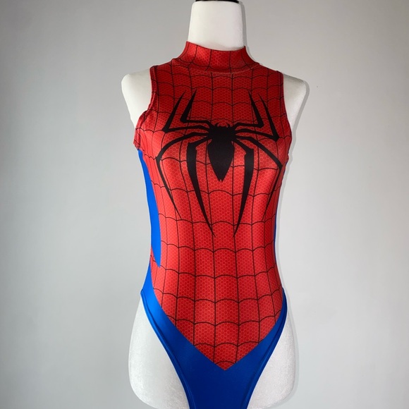Other - Spider-Man Inspired Bodysuit Lingerie – Zip Back, High Cut, Size M